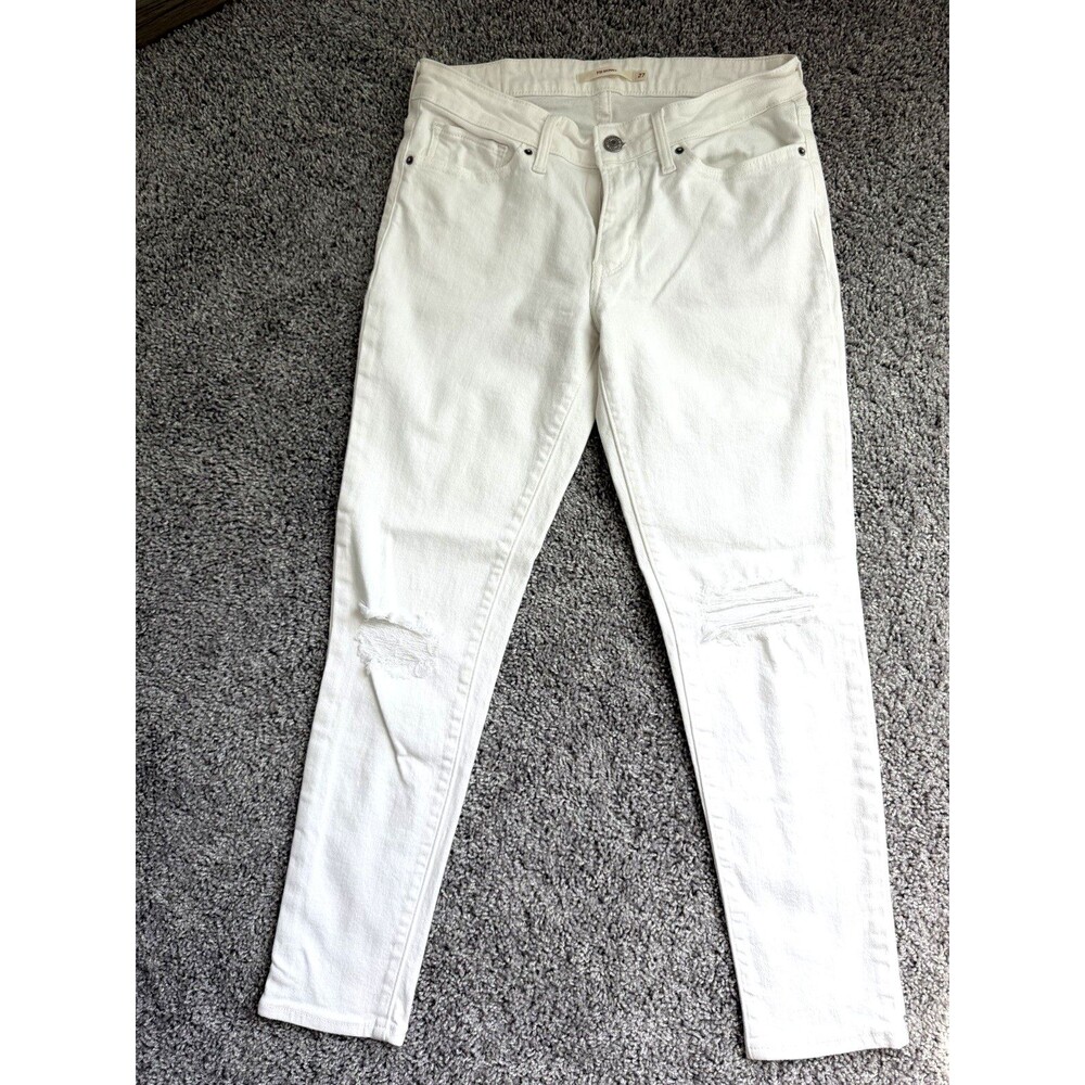 Levi Strauss & Co Women's White 711 Skinny Jeans Size 27